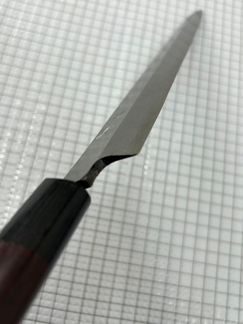 仙助 包丁 刺身包丁 柳刃包丁 安来鋼青紙２号 270mm 紫檀シノギ柄 ①