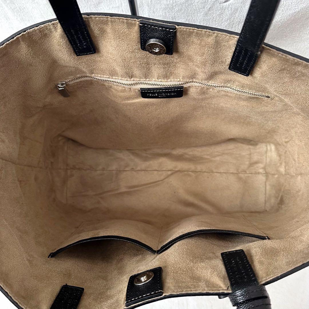 ペッレモルビダ　トートバッグ　ブラック　レザー　大容量　CSMB064