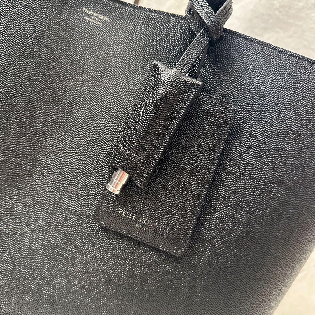 ペッレモルビダ　トートバッグ　ブラック　レザー　大容量　CSMB064