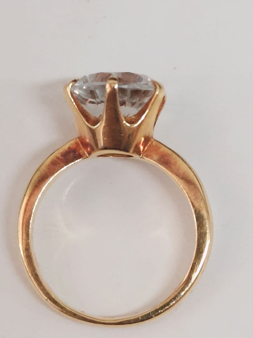 K18 一粒石のリング※注意事項あり