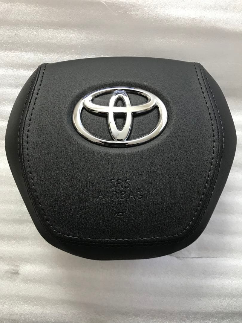 80ハリアー レザー エアバッグカバー ブラックステッチ