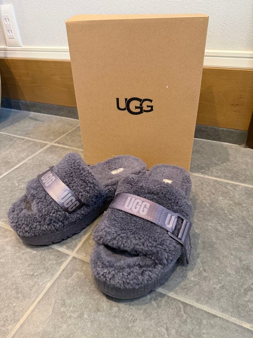 アグ 厚底サンダル レディース ムートンボア ugg FLUFFITA シェード