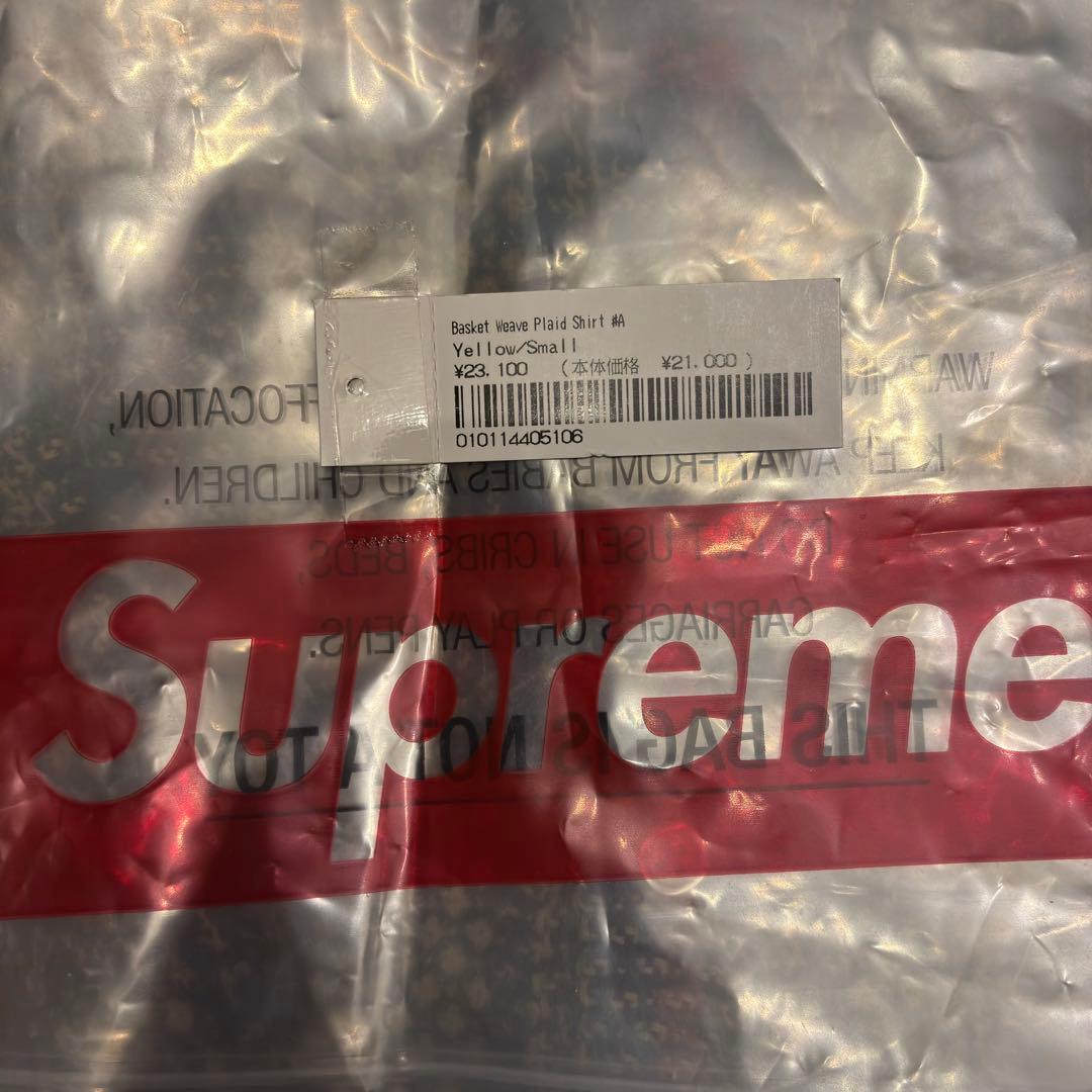 Supreme Basket Weave Plaid シャツ 23ss Sサイズ