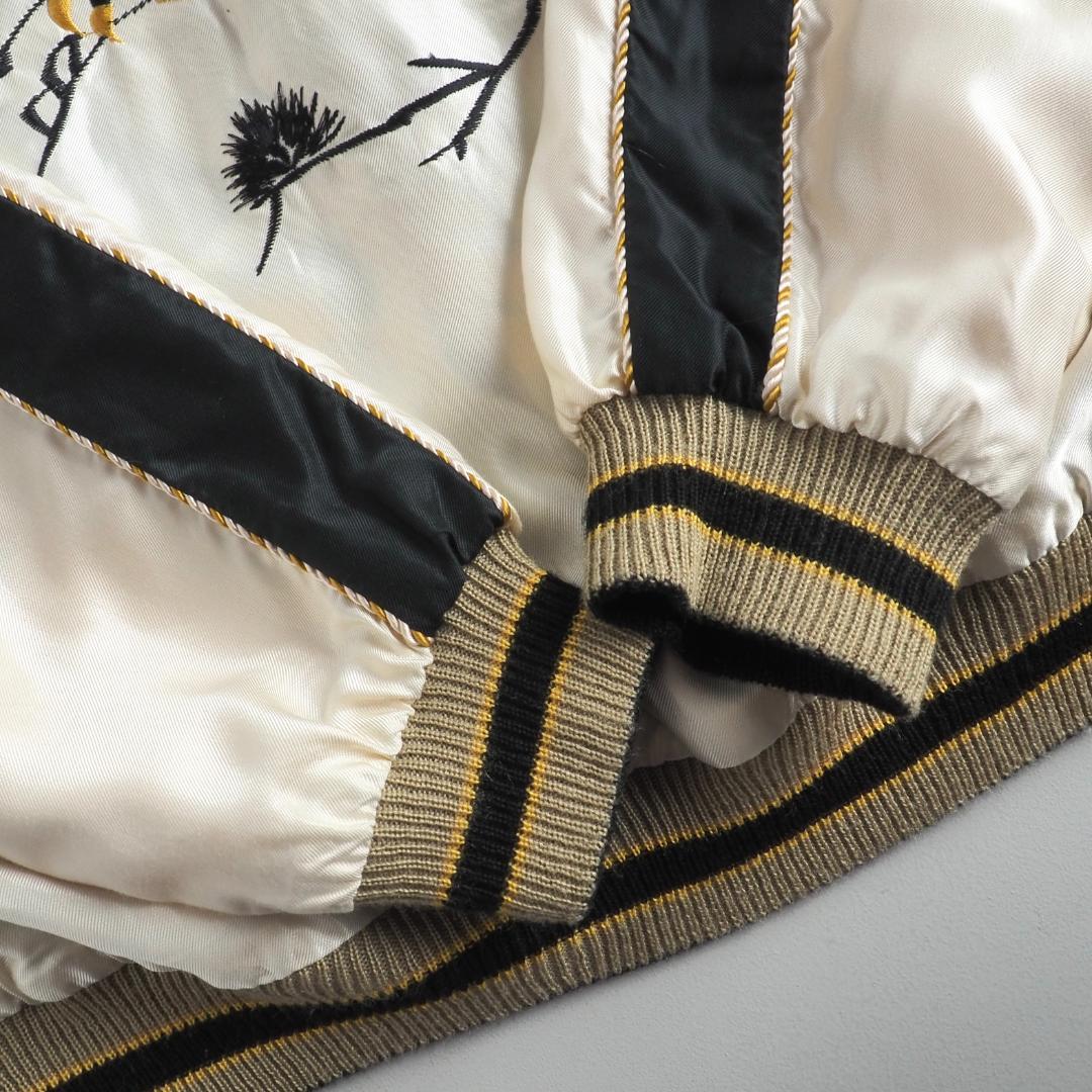 テーラー東洋　スーベニアジャケット　スカジャン　虎　鷹　黒　アイボリー　美品