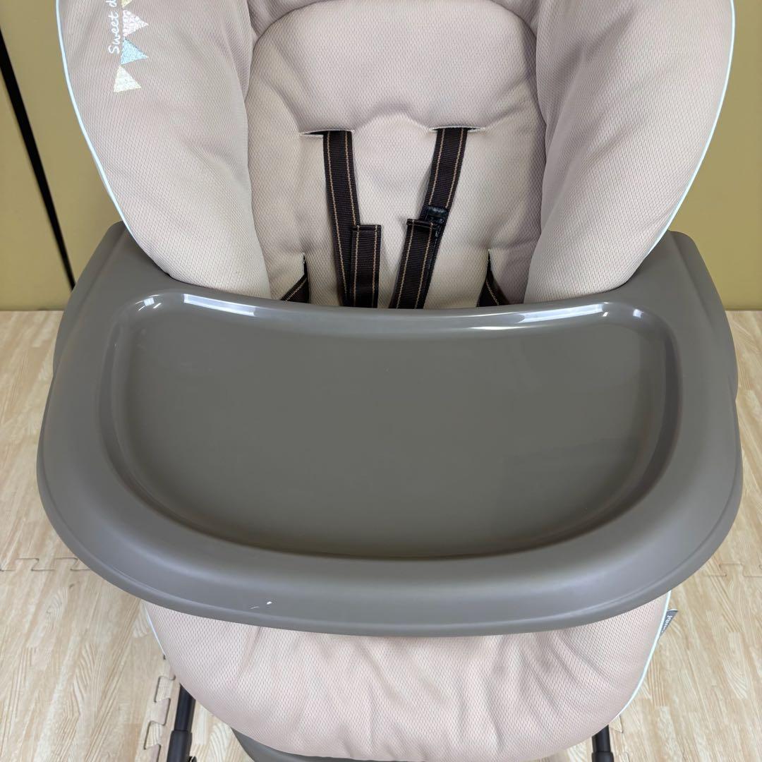 極上クリーニング済　☆美品☆　コンビ　ハイローベッド＆チェア　ネムリラ　グレー