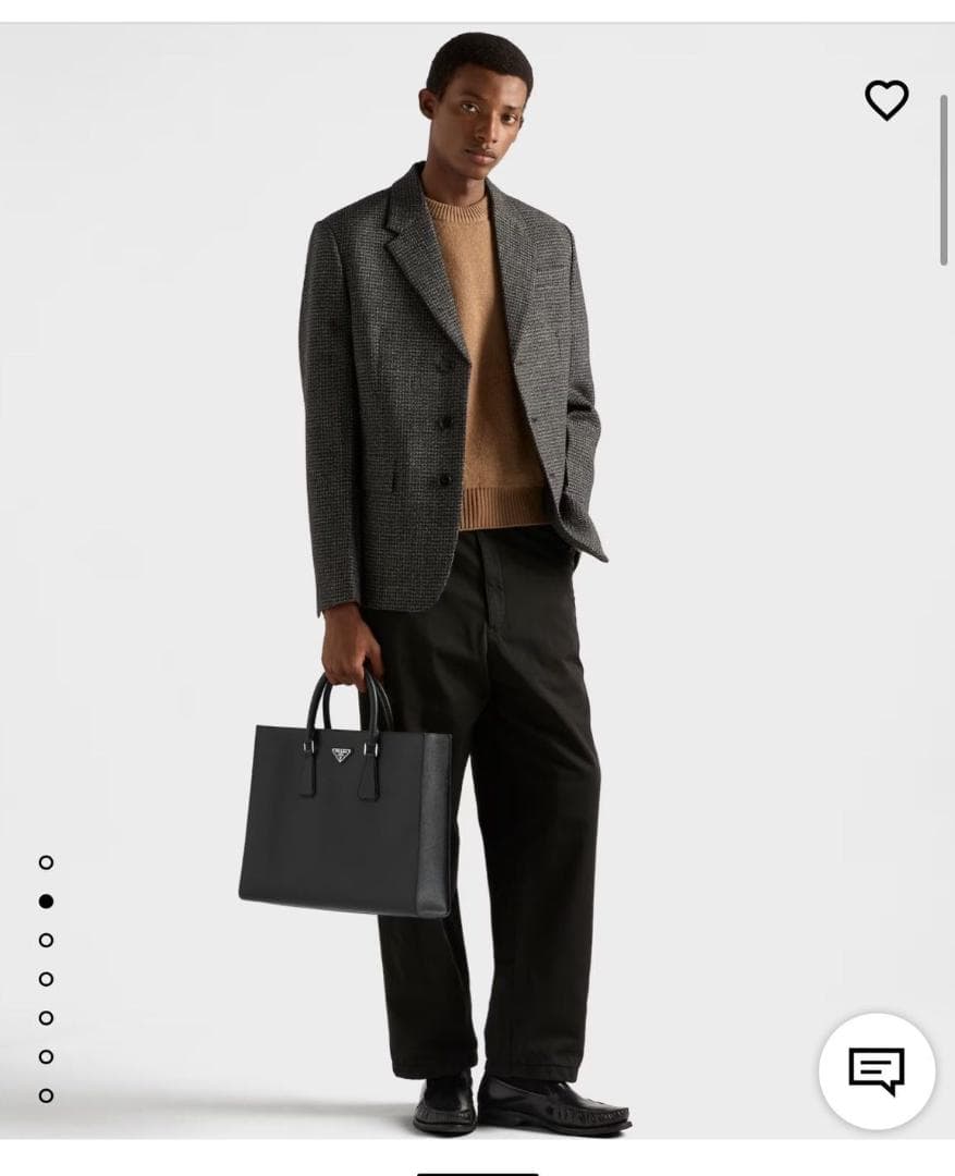 コメント割引適用済み!PRADA 2025最新/現行 レザー トートバッグ