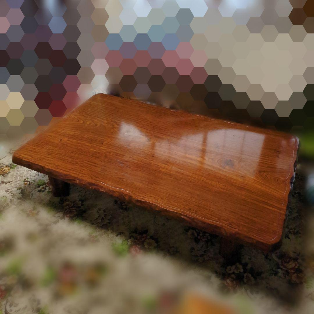 【値下げ】一枚板　？　テーブル　ローテーブル　木製