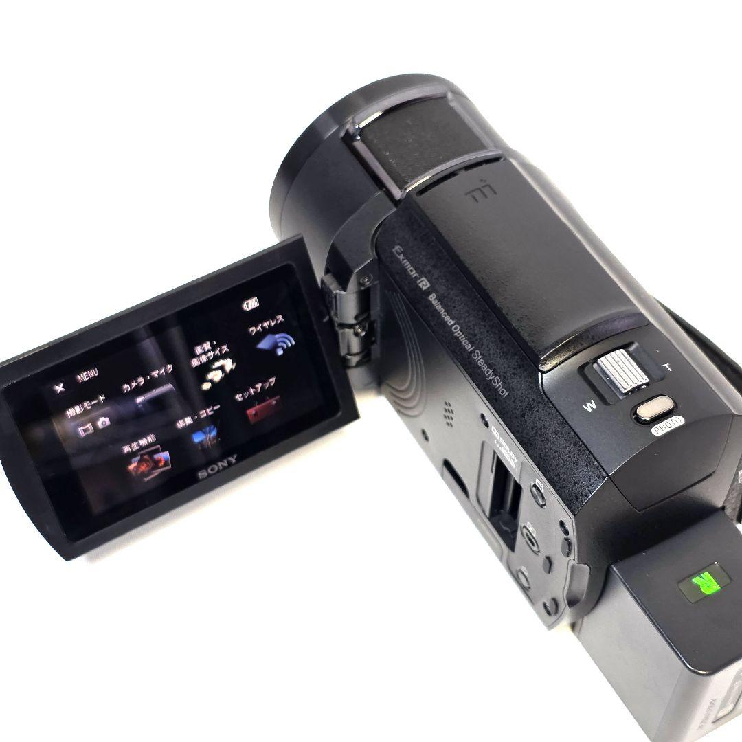 【美品】SONY 4Kビデオカメラ FDR-AX45　大容量バッテリー2個付き