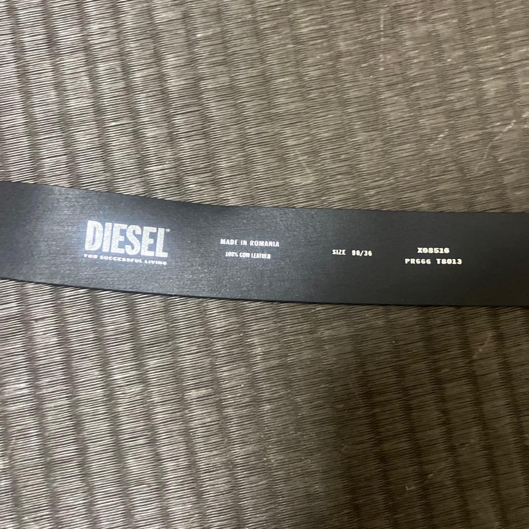 DIESEL ブラック 本革 ベルト