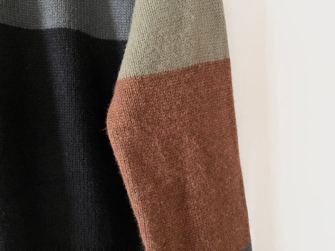 マーガレットハウエル メリノカシミヤ カラーブロックニット8.8万 カタログ掲載