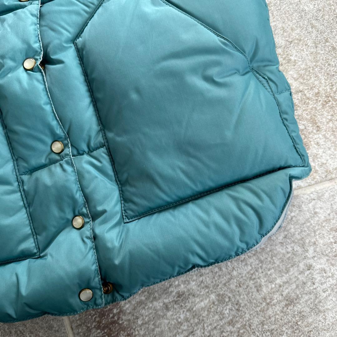 Rocky mountainファー付きレザー襟 ダウンベスト