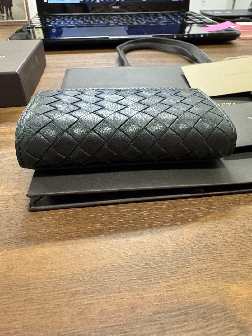 Bottega Veneta ブラックレザー名刺入れ
