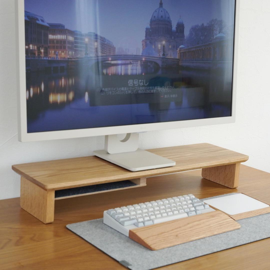 【オーク無垢材】デスクシェルフ(710mm幅)
