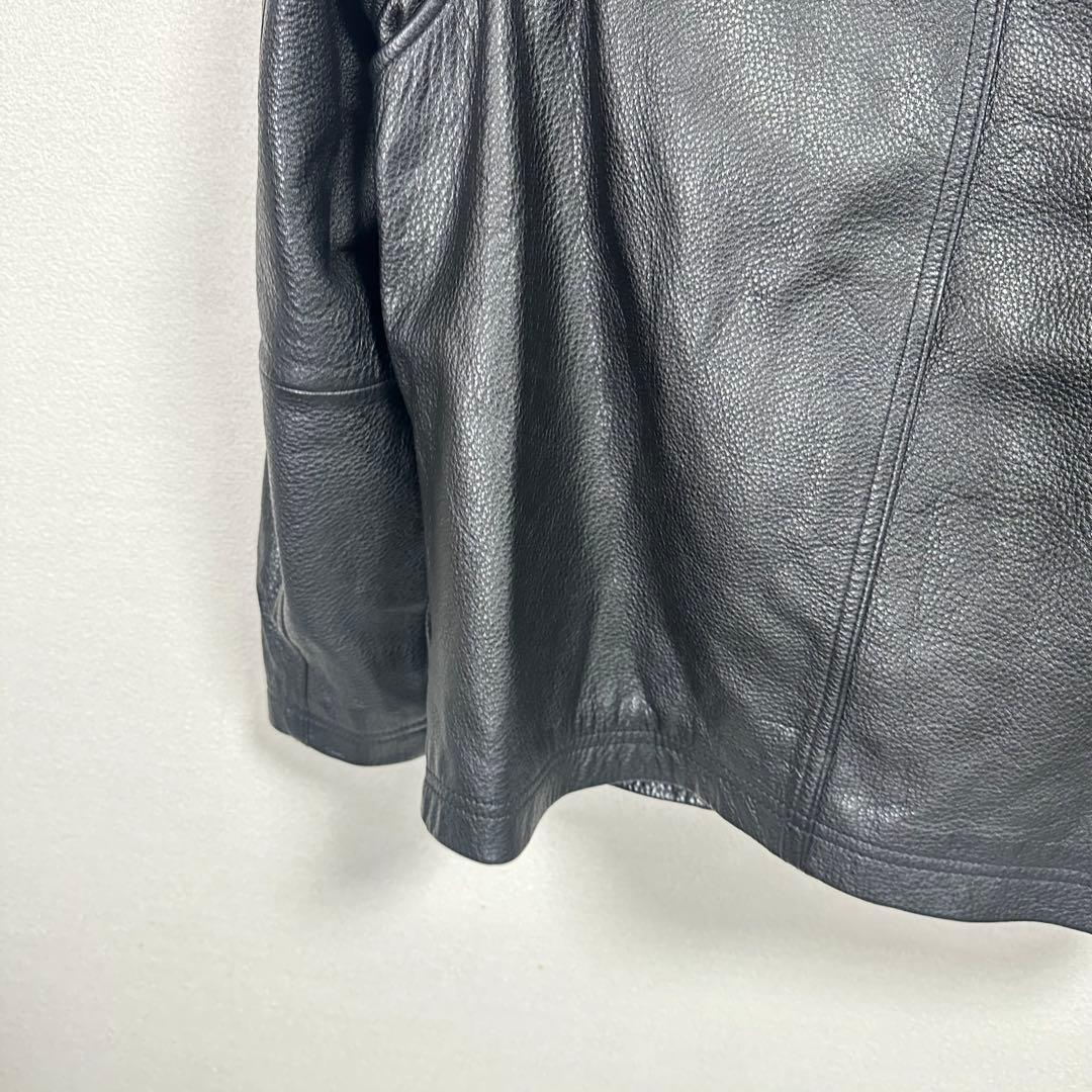 00s Eddie Bauer レザージャケット 黒 アメカジ　バイカー