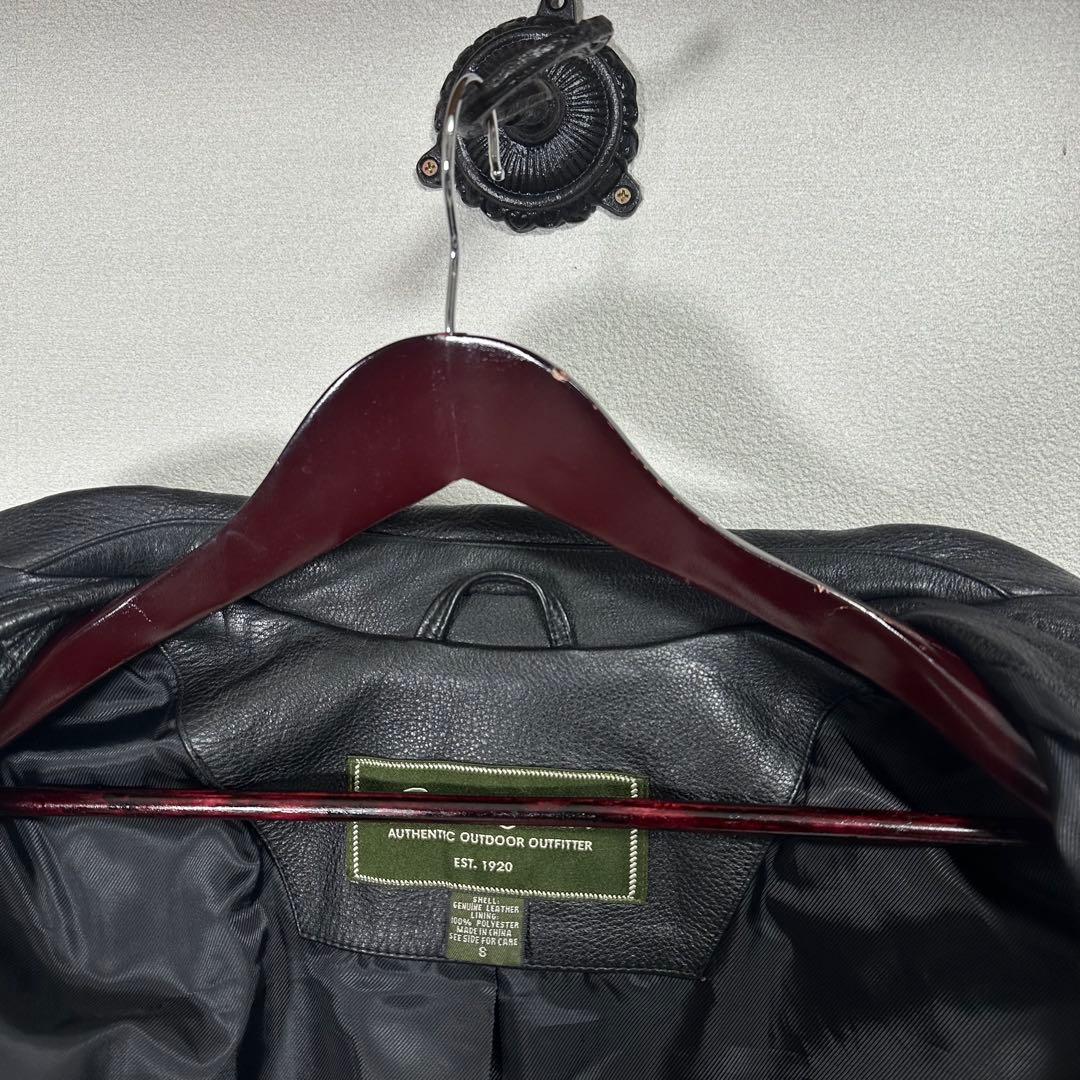 00s Eddie Bauer レザージャケット 黒 アメカジ　バイカー