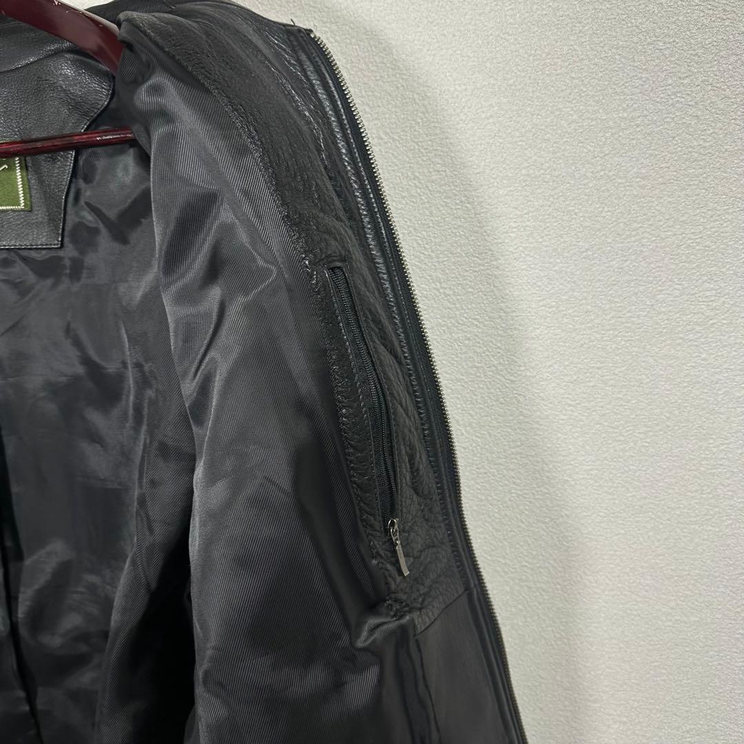 00s Eddie Bauer レザージャケット 黒 アメカジ　バイカー