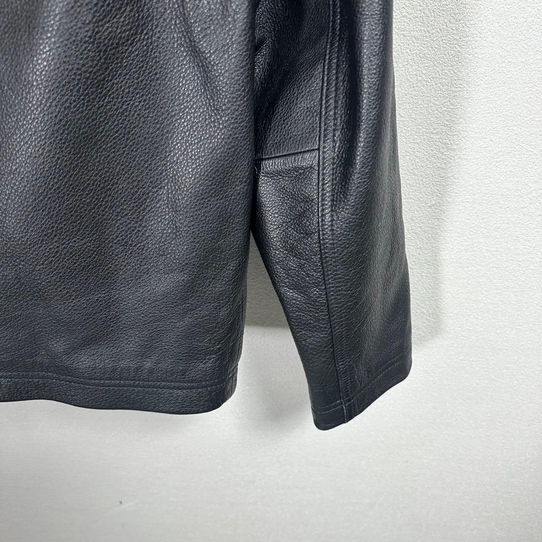 00s Eddie Bauer レザージャケット 黒 アメカジ　バイカー