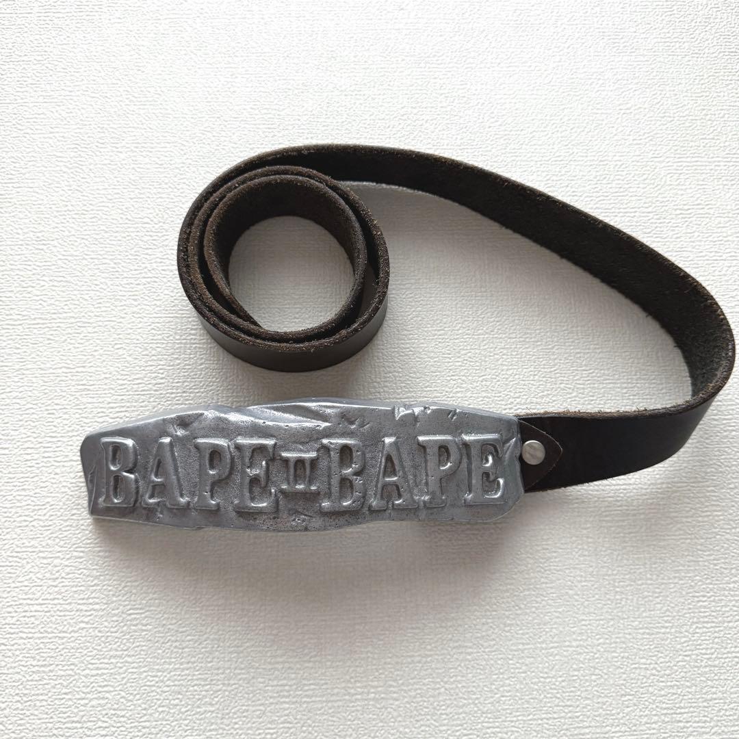 【浜崎あゆみ着用】APE 初期 BAPE Ⅱ BAPE バックル レザーベルト