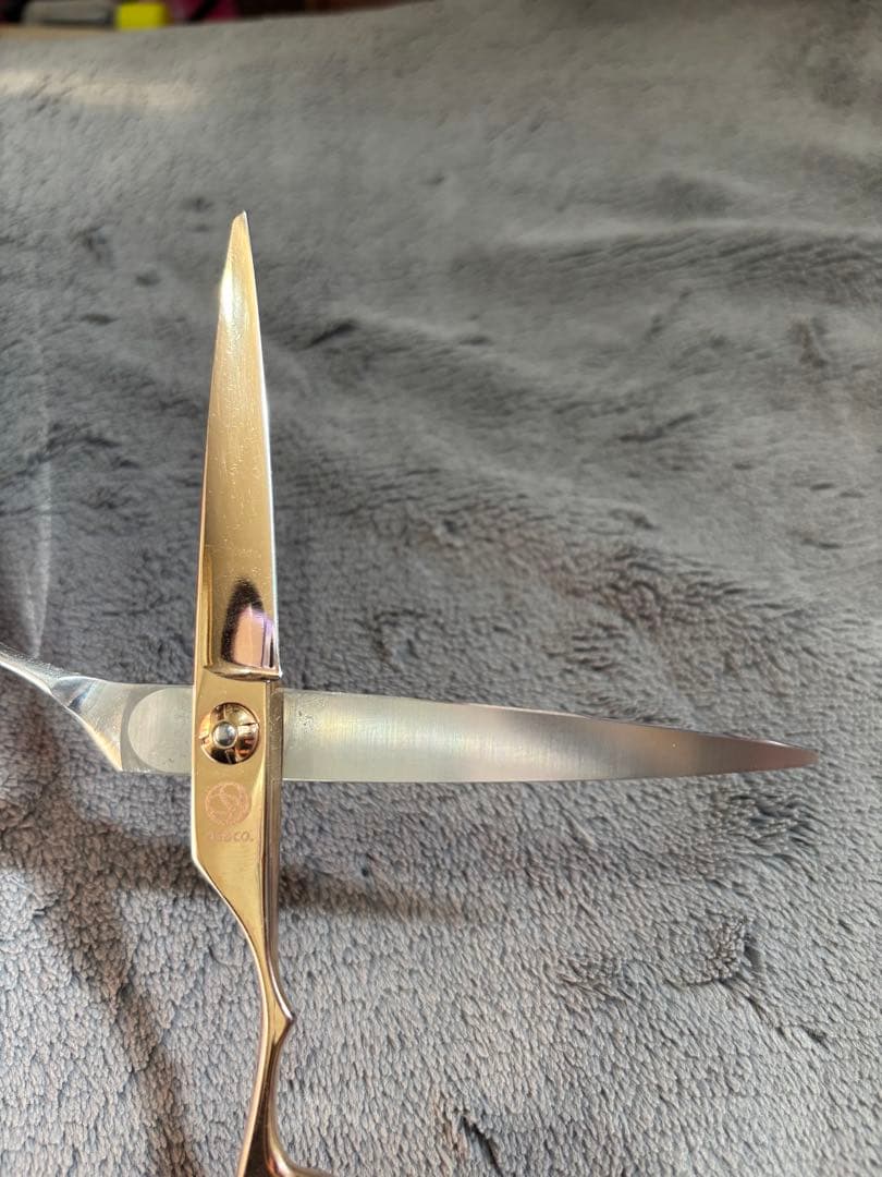 美品 アルファシザー 美容師シザー ピンクゴールドチタンコーティング