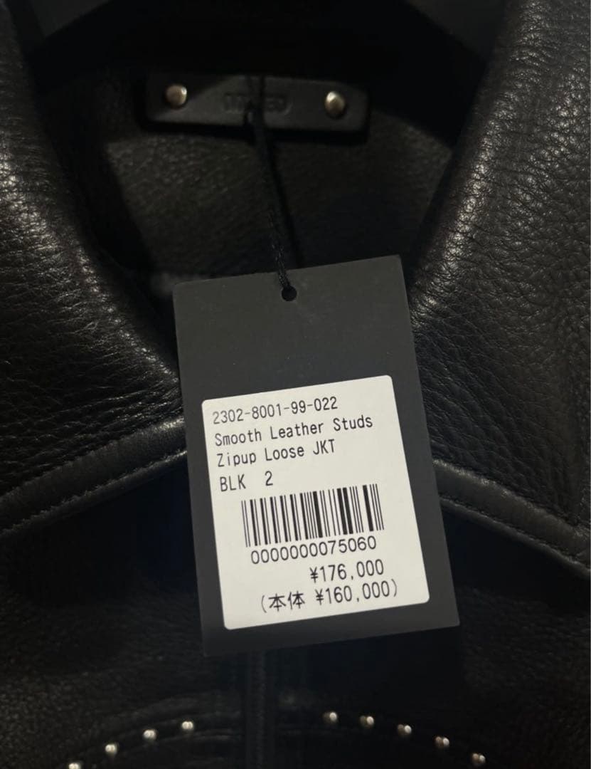 ジャケット・アウター MINEDENIM Leather Studs Zipup Loose JKT