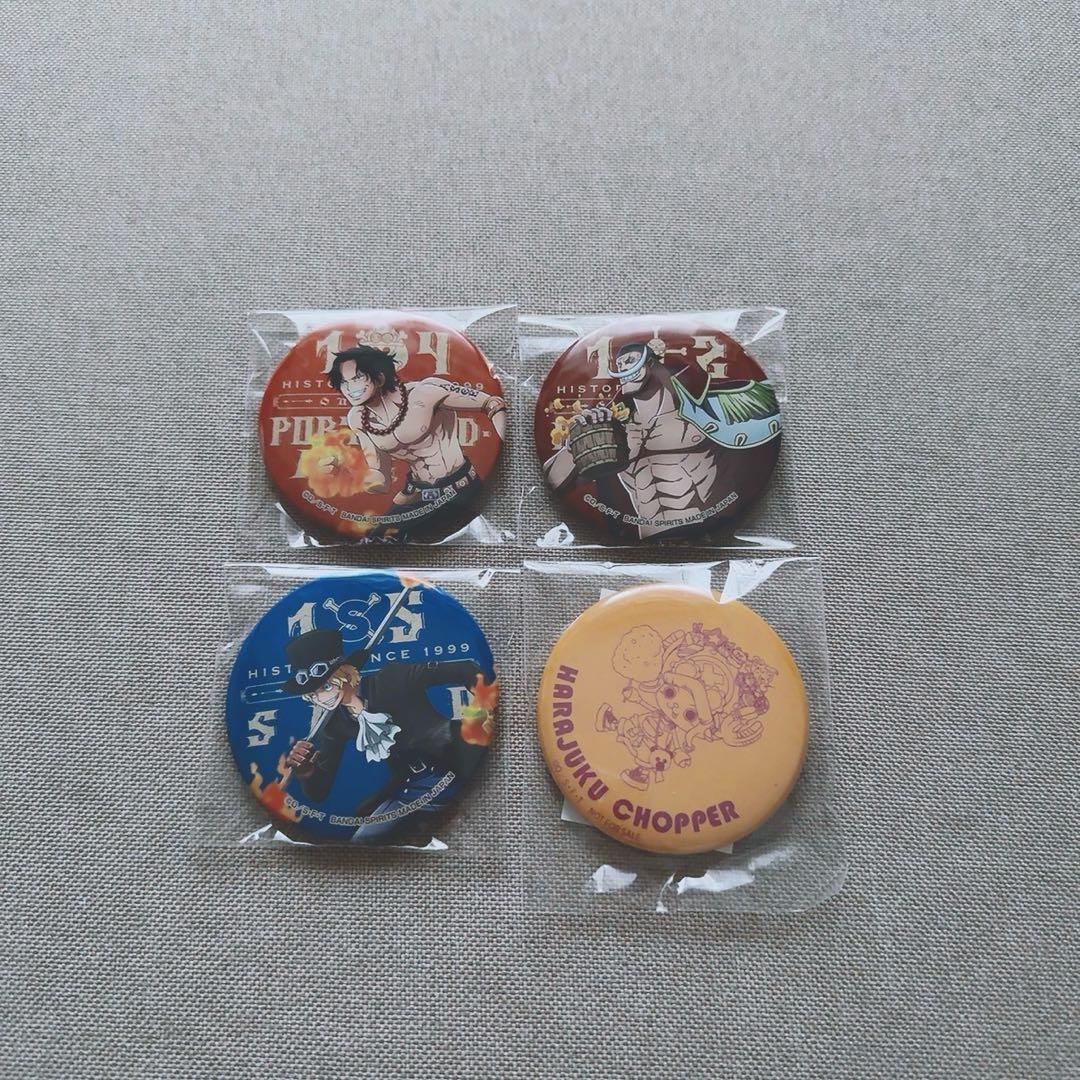 ONE PIECE アニメ 20周年 とるパカ 缶バッジ エース サボ 白ひげ