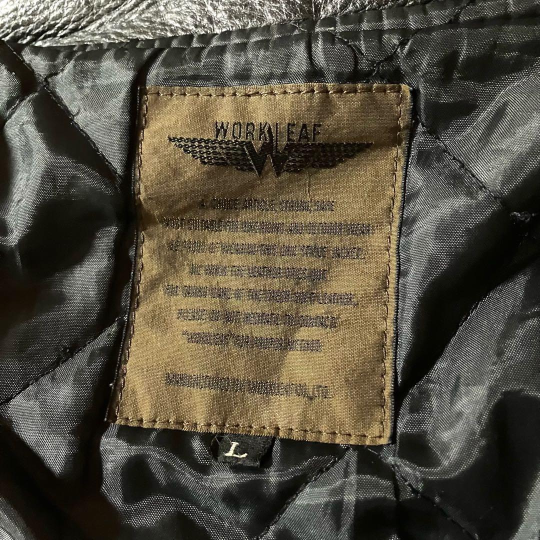 Ruu様☆vintageレザージャケットCWU-45P型フライトジャケット本革黒