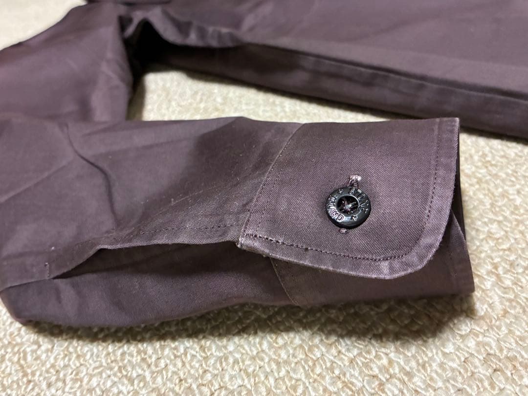 STONE  ダークブラウン長袖シャツ　 メンズXL イタリア製