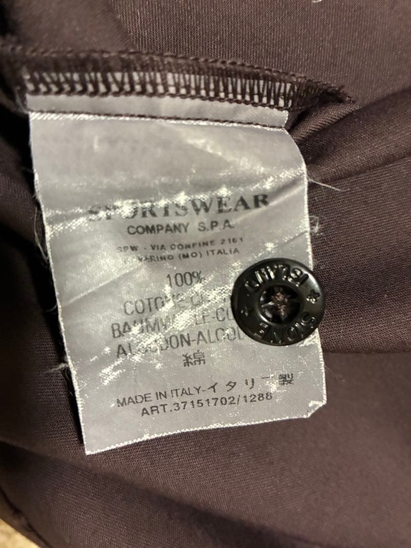 STONE  ダークブラウン長袖シャツ　 メンズXL イタリア製