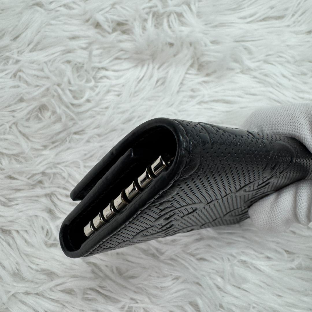 【極美品】グッチ 黒　GG エンボス　6連 キーケース GUCCI 箱付