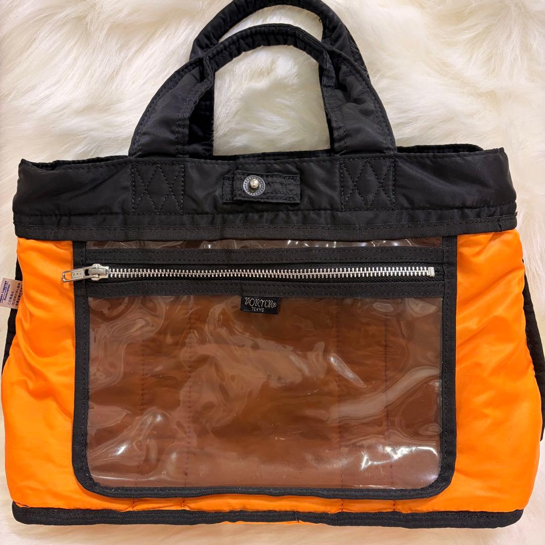 【美品】PORTER（ポーター）タンカー ミニ ハンドバッグ トートバッグ 黒