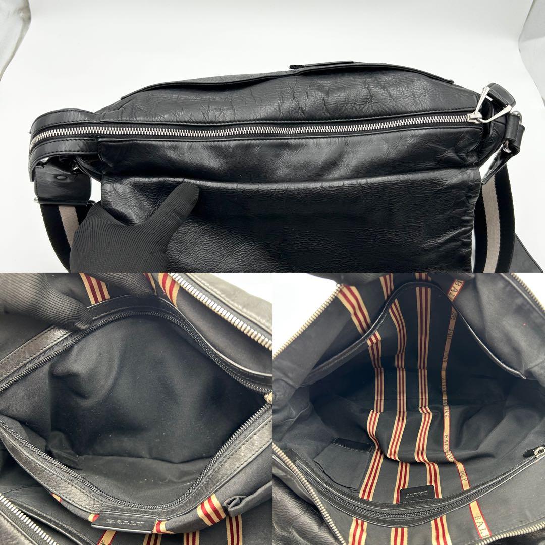 BALLYY メッセンジャーバッグ ショルダー 黒 A4収納可 トレスポ 大容量