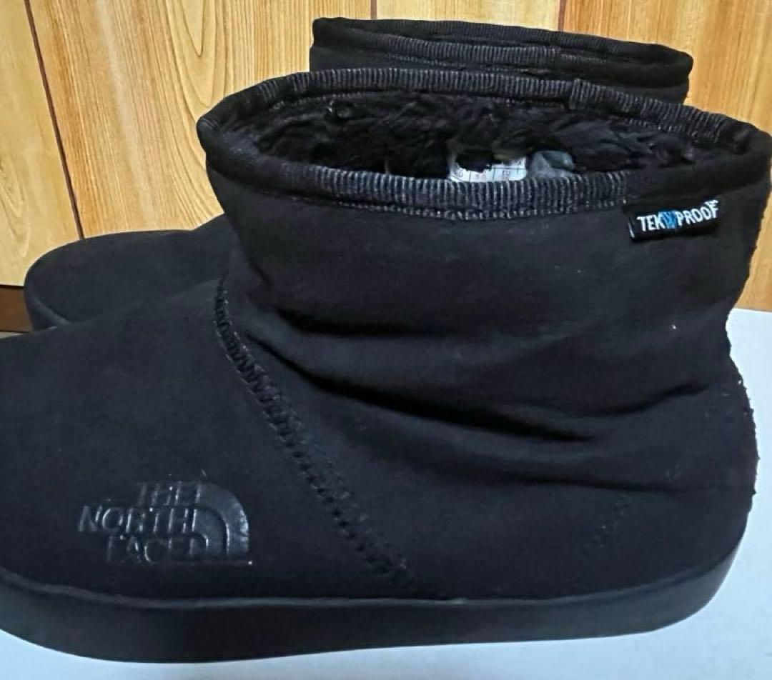 つる　THE NORTH FACE黒スリッポンブーツ24.0ノースフェイス