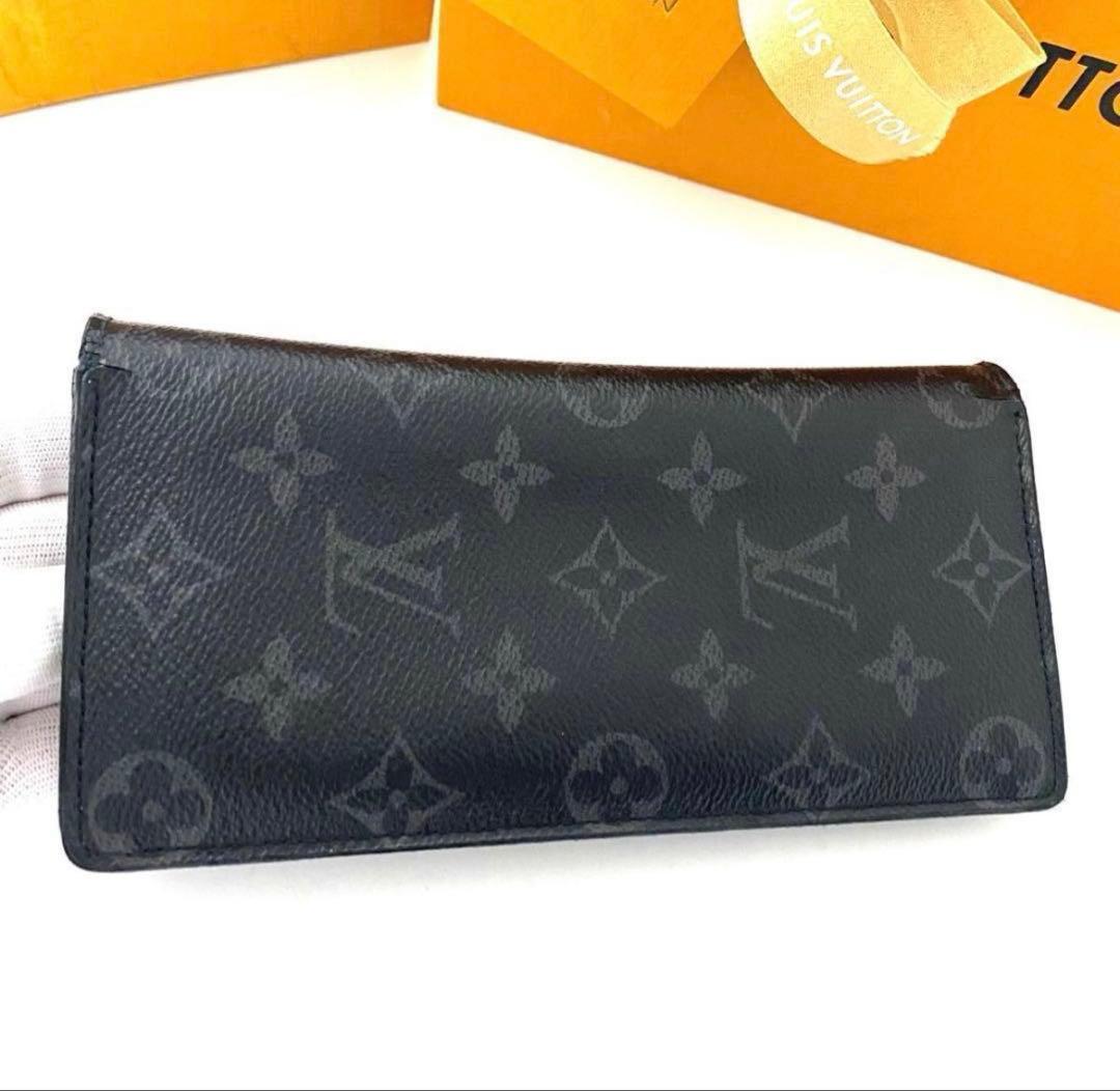 ルイ ヴィトン◎ポルトフォイユ ブラザ モノグラム エクリプス 長財布 黒