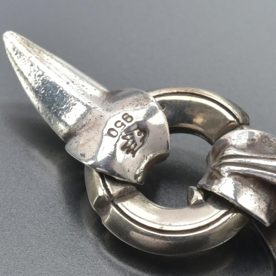 磨き済/良品 ライオンハート ファングドペンダントトップ SV/950 シルバー