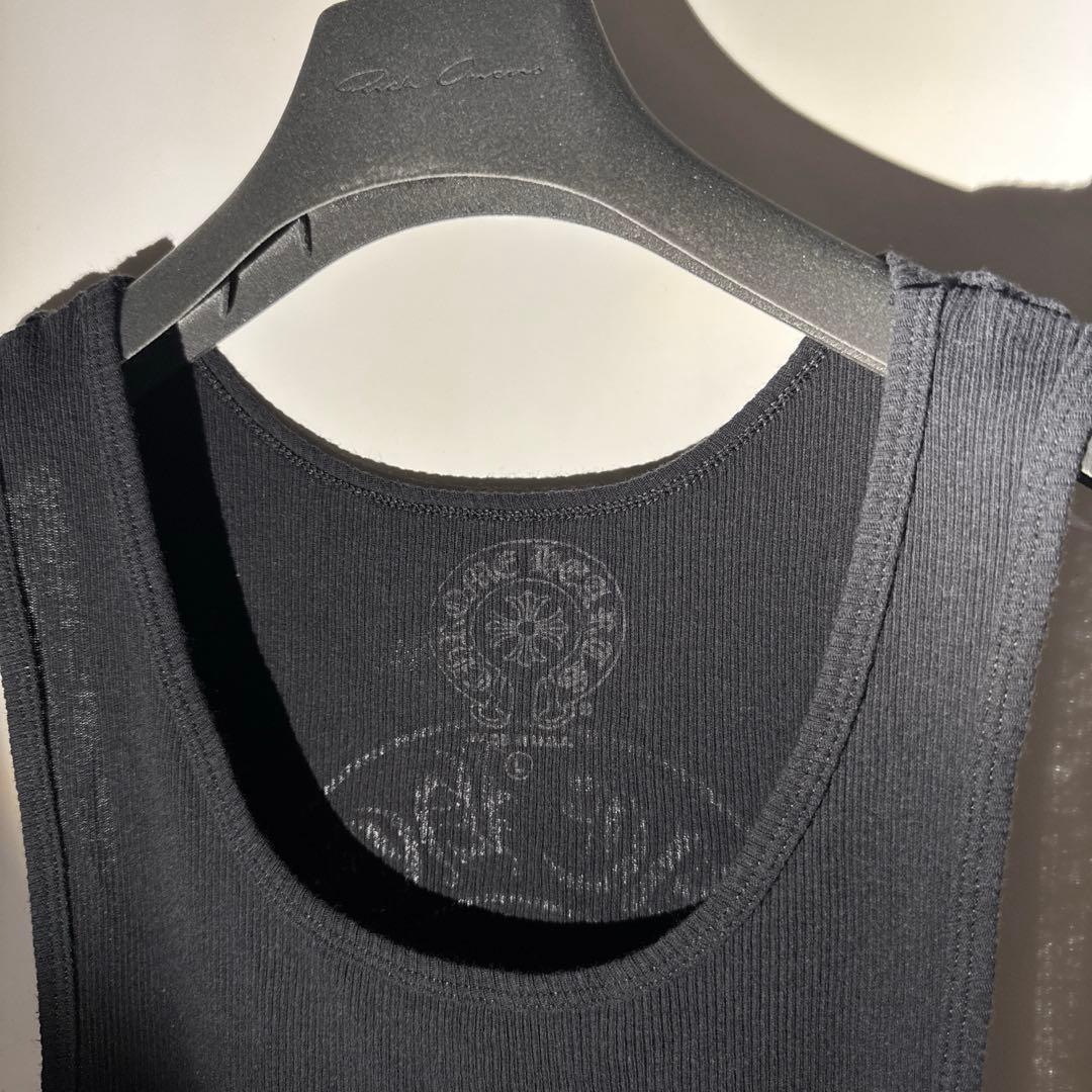 クロムハーツ タンクトップ リブ ホースシュー 黒 ブラック