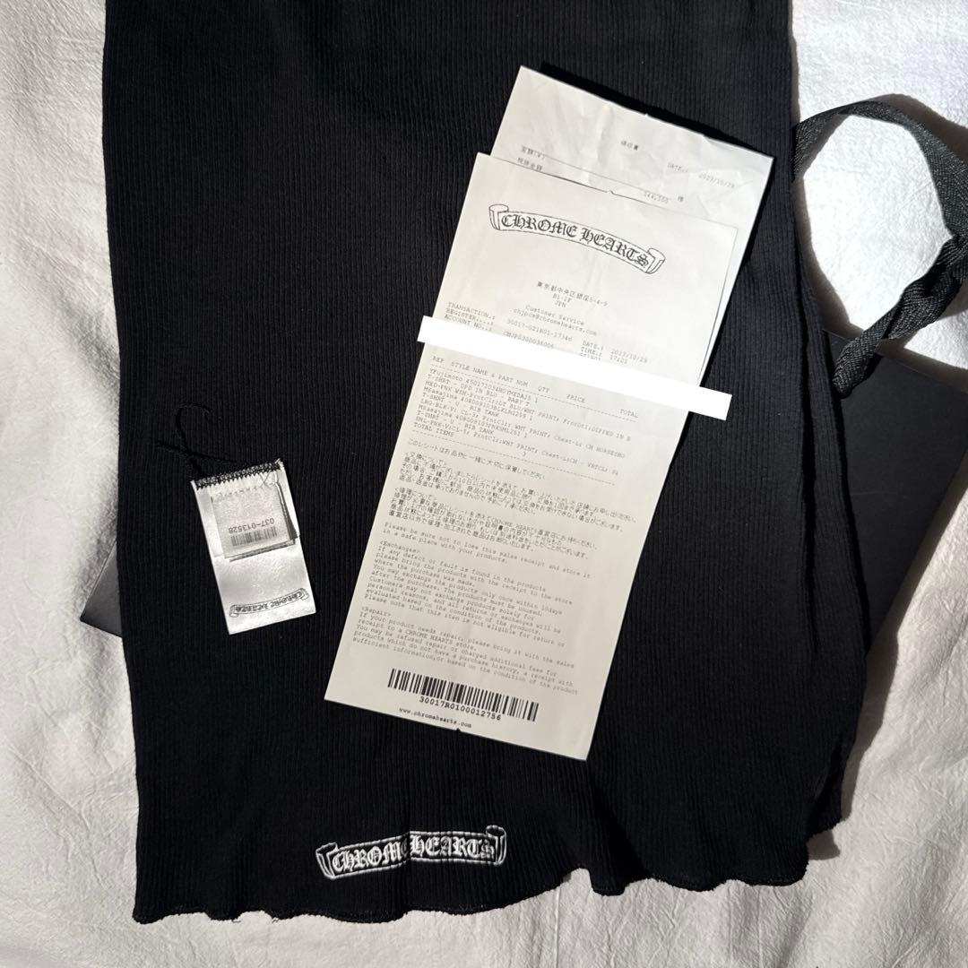 クロムハーツ タンクトップ リブ ホースシュー 黒 ブラック