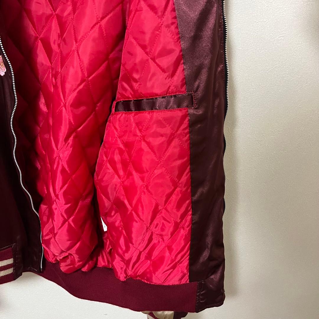 Hoshihime スカジャン 刺繍 鷹 バラ 3L YOKOSUKA