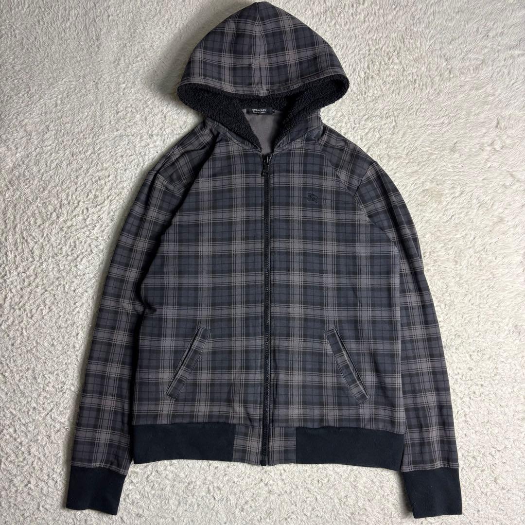 BURBERRY BLACK LABEL ジップパーカー ノバチェック メンズ