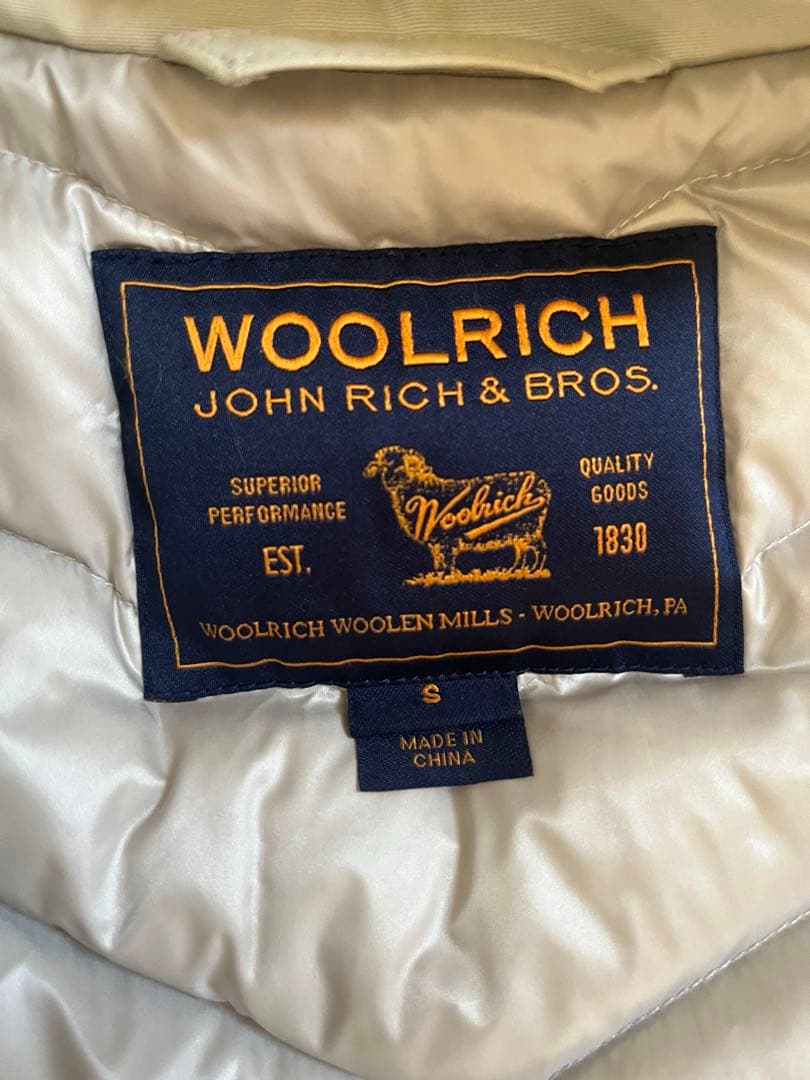 WOOLRICH ウールリッチ ホワイト ロング ダウン S