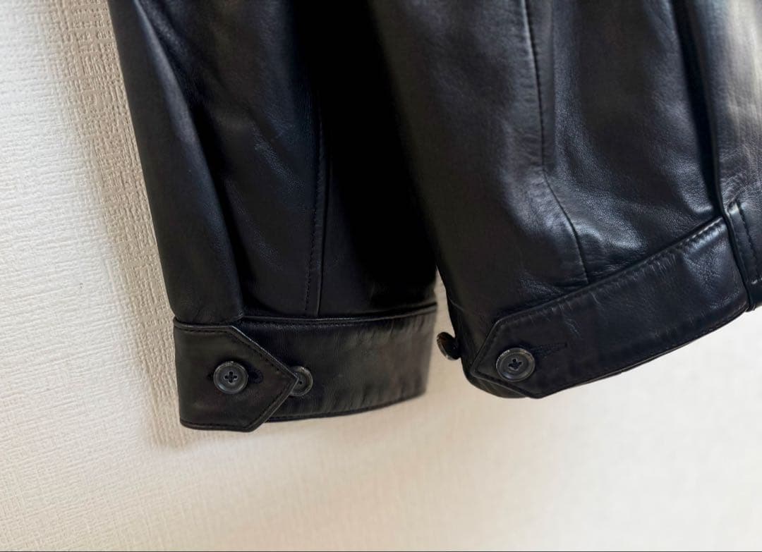 超スペシャル 90s ラルフローレン レザー ジャケット XXL ブラック 黒