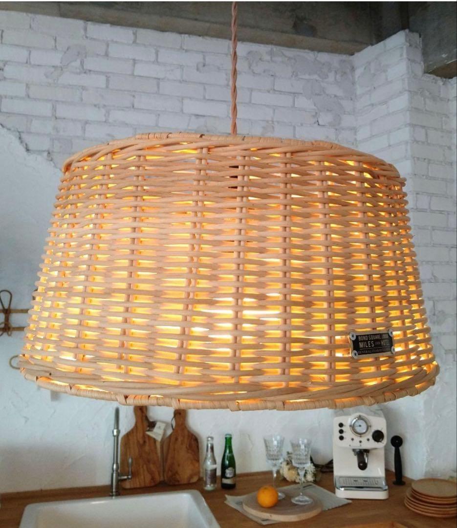 INTERFORUM インターフォルム　ラタンペンダントライト　コードリール付