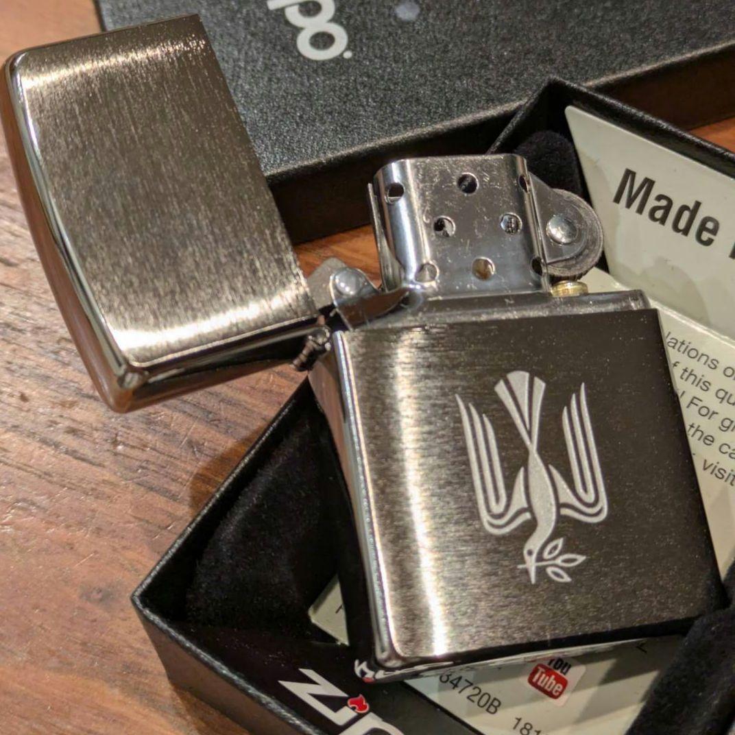 【新品】ピース Peaceロゴ シルバー Zippo 限定品