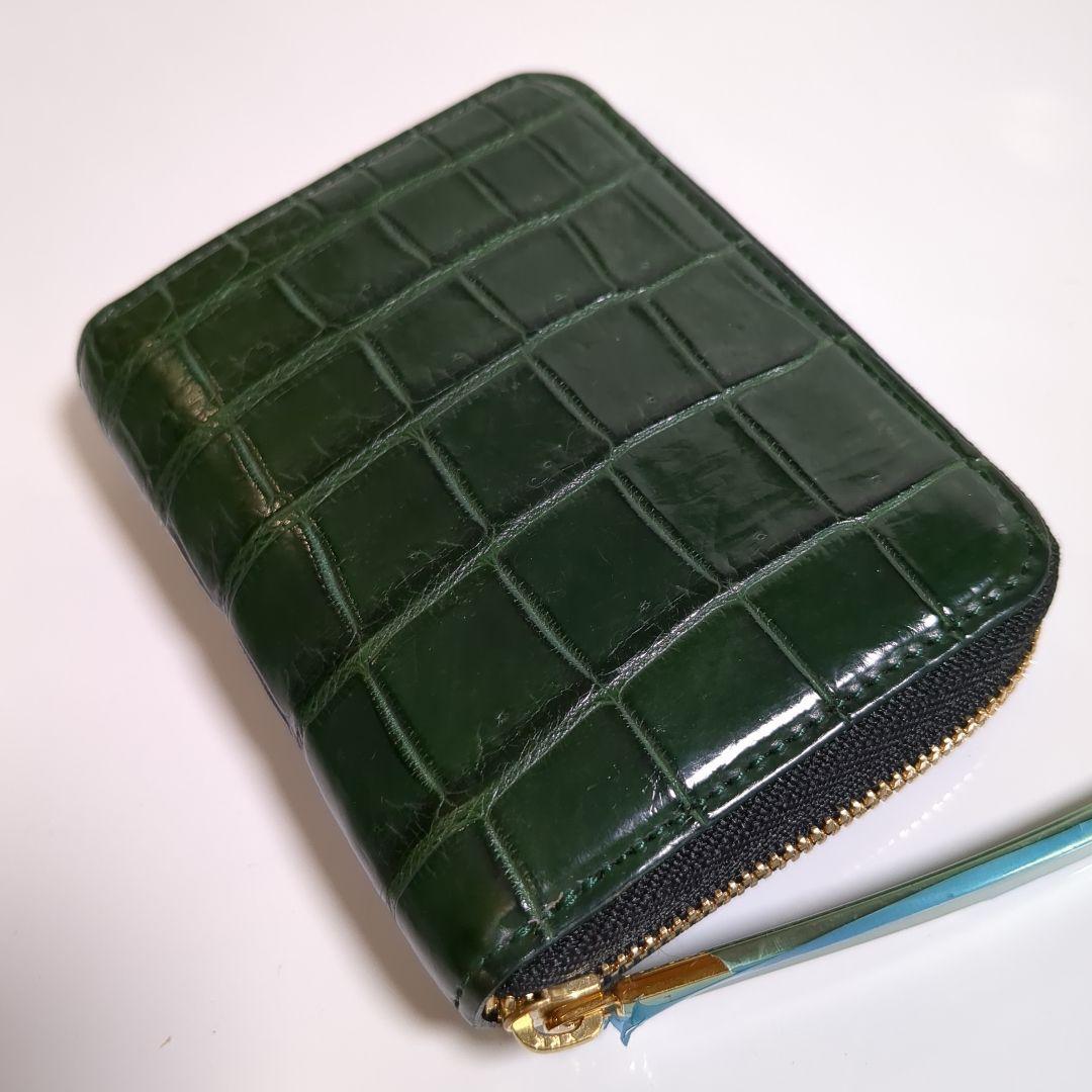 【美品】池田工芸創業80周年記念 ティラノ クロコダイル財布 王者の緑