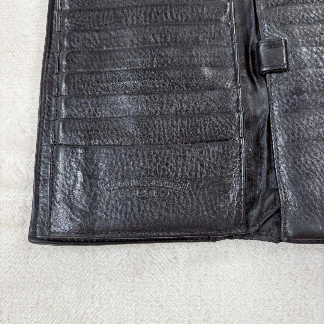 CHROME HEARTS WAVE ダガー　レザーウォレット　長財布　ブラック