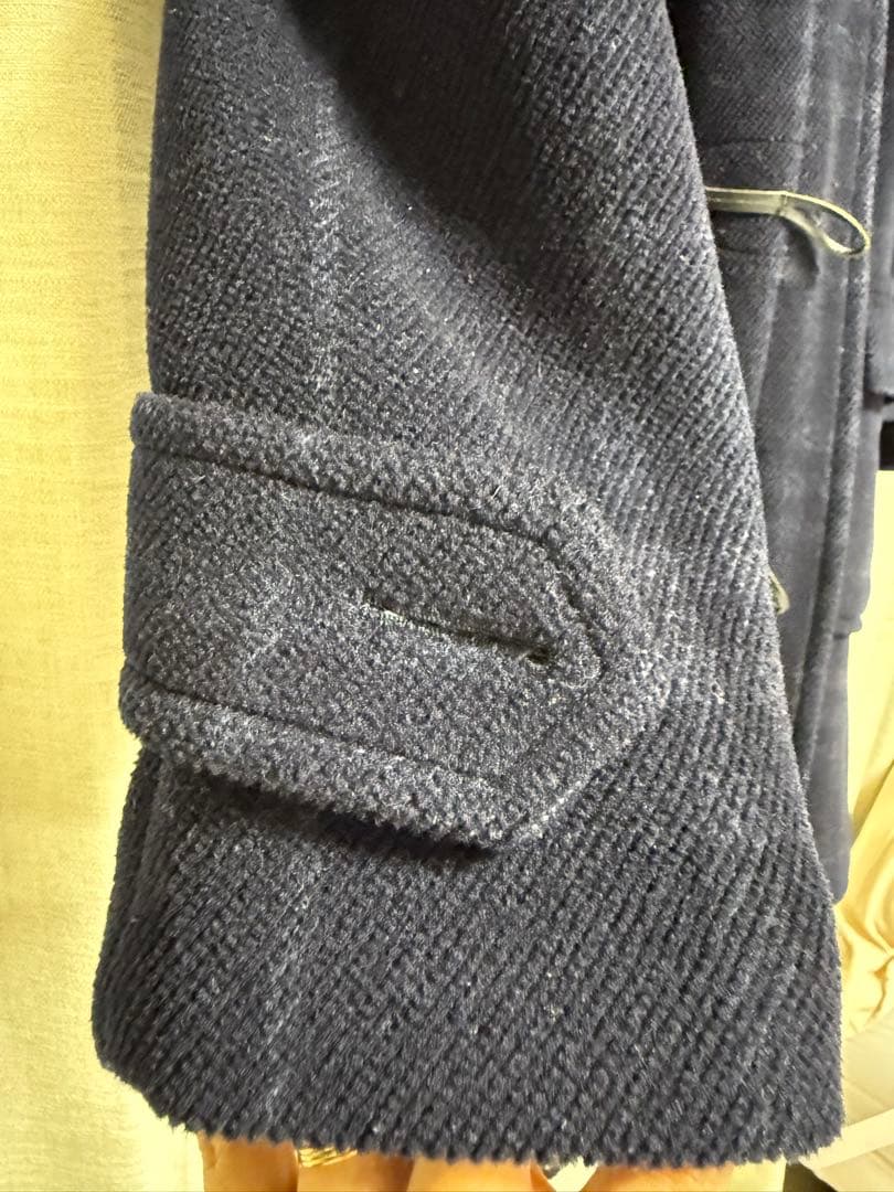 バーバリー　ネイビー系チェック ダッフルコート