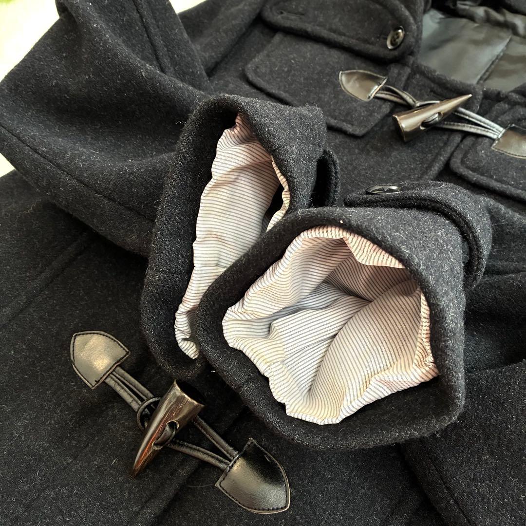 美品✨EASTBOY Venus ジップ付き ダッフルコート 黒 フード付