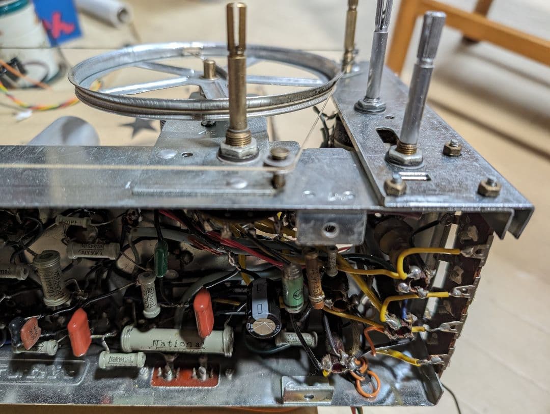 美品レトロ真空管ラジオアイ付　家族団らん　Bluetooth付　EA-670