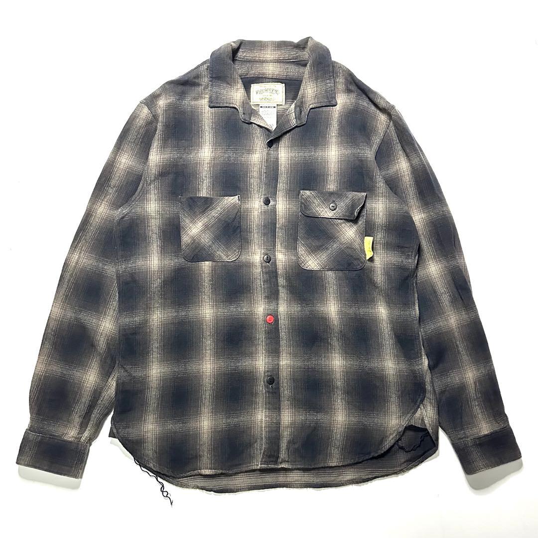 【STUSSY×BIG JOHN 】シャドー オンブレ チェックシャツ L