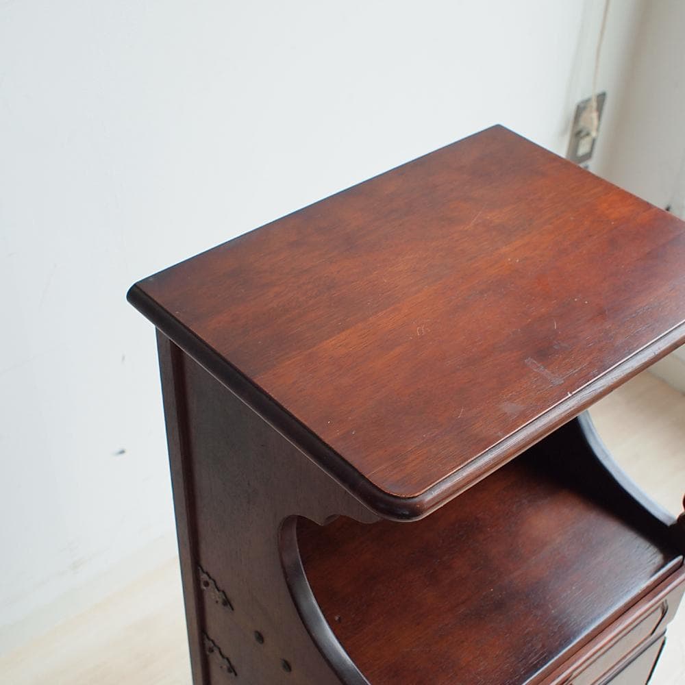 80's カリモク/karimoku 電話台 TEL台 キャビネット ビンテージ