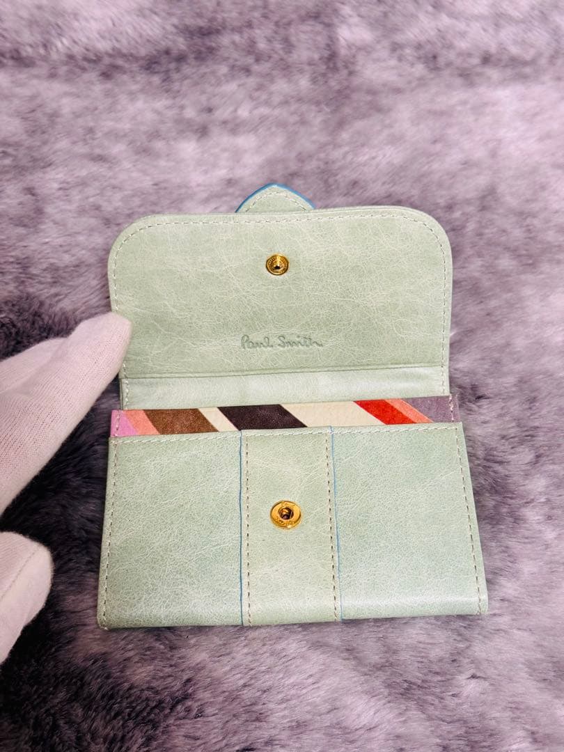 『レアカラー』Paul Smith ポールスミス　名刺入れ スカイブルー　箱